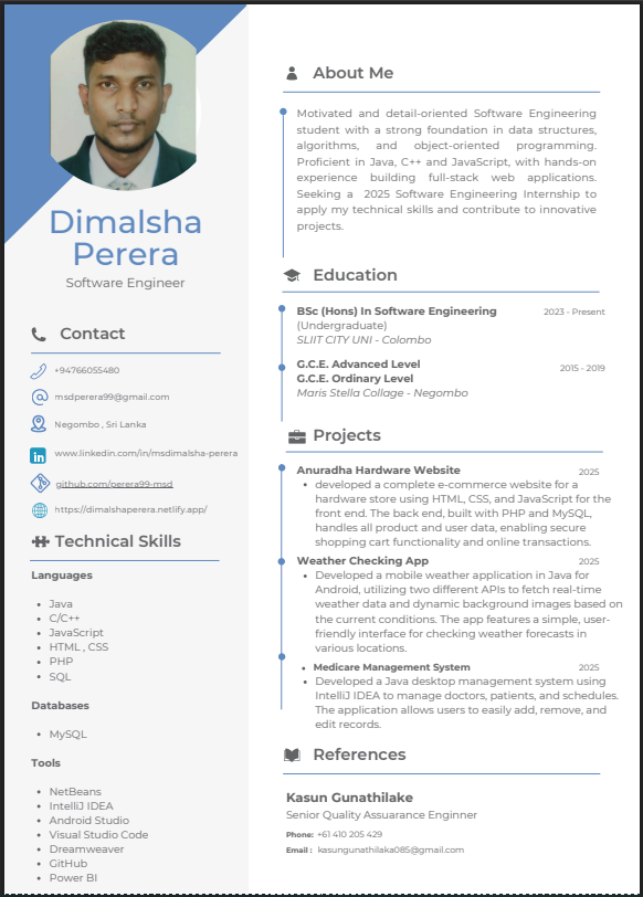 My Curriculum Vitae